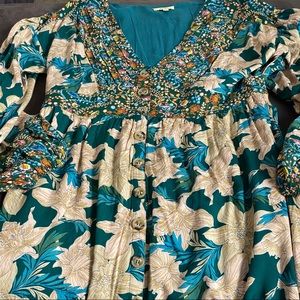 Kori long sleeve button front dress